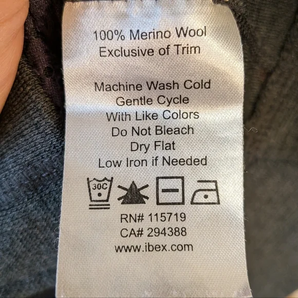 Ibex Women's Grey 100% Merino Wool Full Zip Hoodie Sweatshirt Jacket Large - Picture 7 of 7